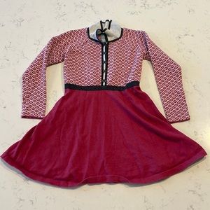 Baby Gap Girls Dress Size 5 Magenta/Gray/Charcoal